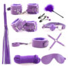 Bondage set Restraints toys BDSM Purple Leather