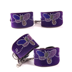 Cytherea Leather Bondage set Restraints toys SM 10 Set Butterfly Purple