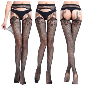 Cytherea Sexy Lace Pantyhose Tights Garter Belt Lady Stockings  Black 6063