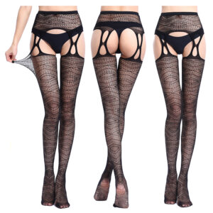 Cytherea Sexy Lace Pantyhose Tights Garter Belt Lady Stockings  Black 6066