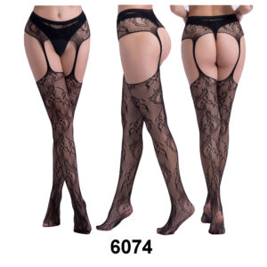 Cytherea Sexy Lace Pantyhose Tights Garter Belt Lady Stockings  Black 6074