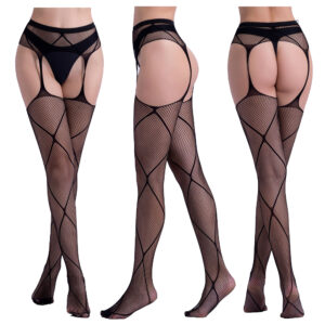 Cytherea Sexy Lace Pantyhose Tights Garter Belt Lady Stockings  Black 6080