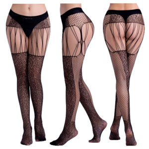 Cytherea Sexy Lace Pantyhose Tights Garter Belt Lady Stockings  Black 6082