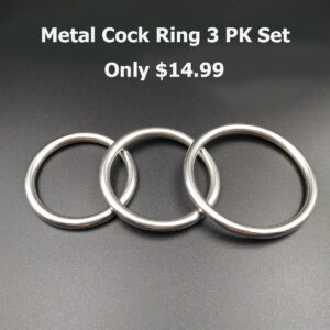 Cytherea Metal Penis Cock Ring For Men 3 PK Set