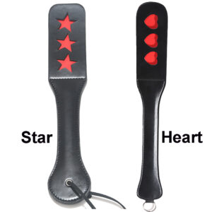 Cytherea Leather Paddle Double Star and Double Heart