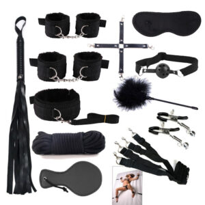 Cytherea Classic Leather 12PC Bondage set Restraints toys BDSM Kit