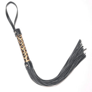 Cytherea Leopard Handle Leather Small Whip