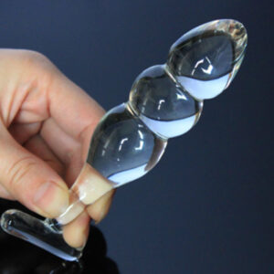 Cytherea Medium Clear Glass Beads Anal Plug butt  Stimulator Smooth