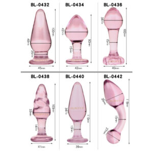 Cytherea Pink Glass Anal Plug butt  Stimulator Smooth