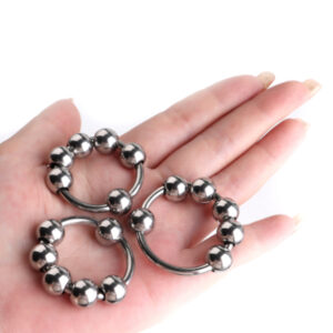 Cytherea Metal Cock Ring With Six Beads