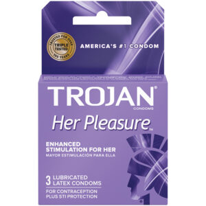 Trojan Her Pleasure Sensations Condoms (3 Pack)